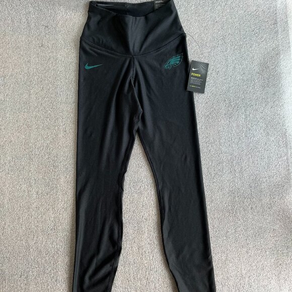 Nike Pants - Women's Nike Eagles logo Black High Rise Tight Fit Leggings Size S